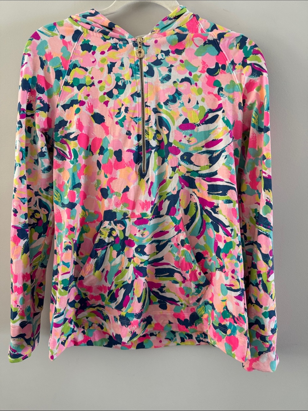 Lilly Pulitzer Multi-Color Floral Print Hooded Sweatshirt